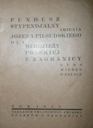 Fundusz stypendialny Związek Polaków z Zagranicy 1935